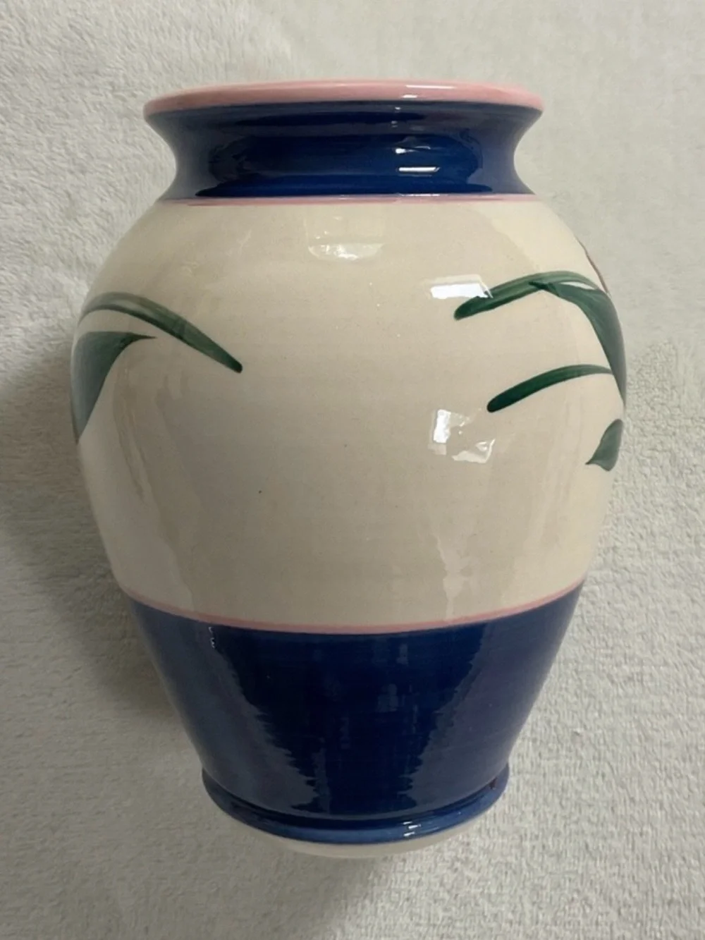 Vintage Toler Pottery Laguna Beach Floral Vase Signed California Studio Pottery